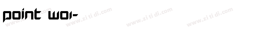 Point W01字体转换